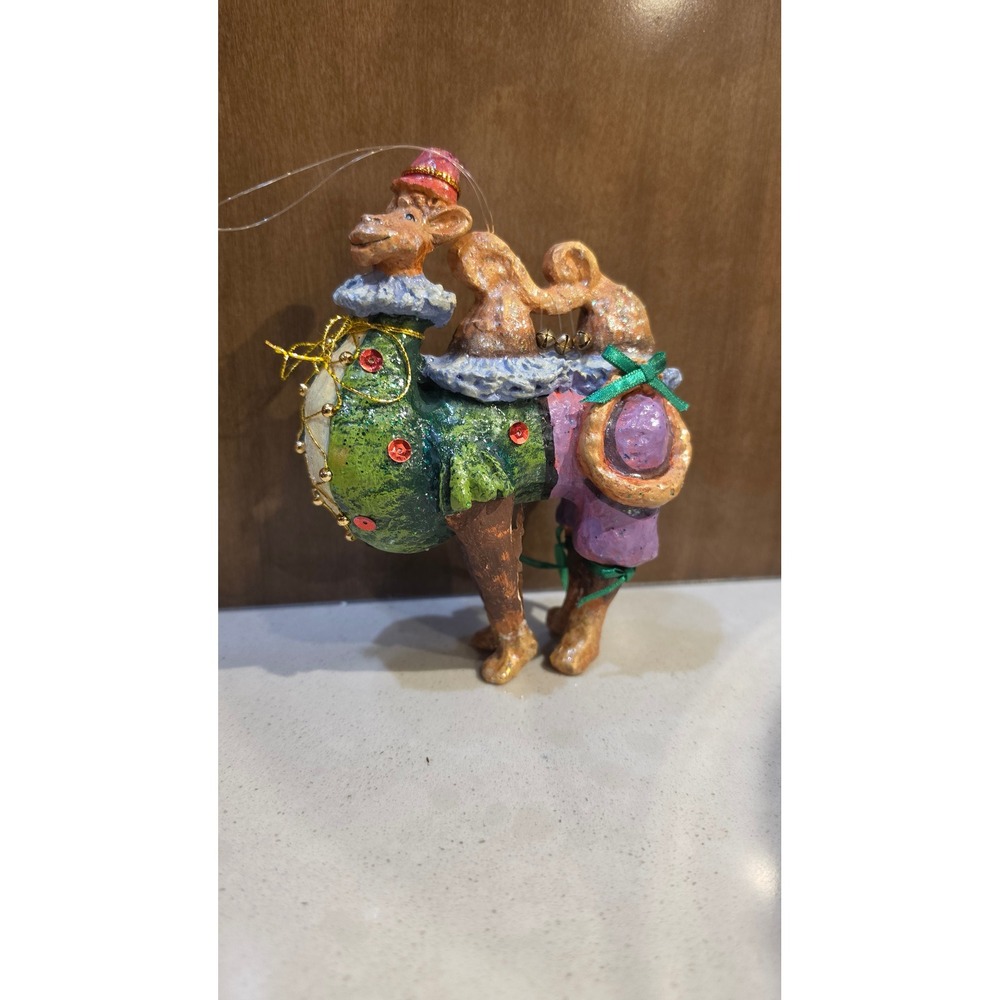 Whimsical Camel Christmas Ornament Hand Painted Festive Animal Dept 56